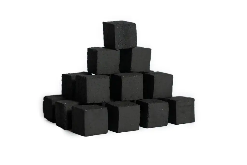Coconut shell charcoal briquettes
